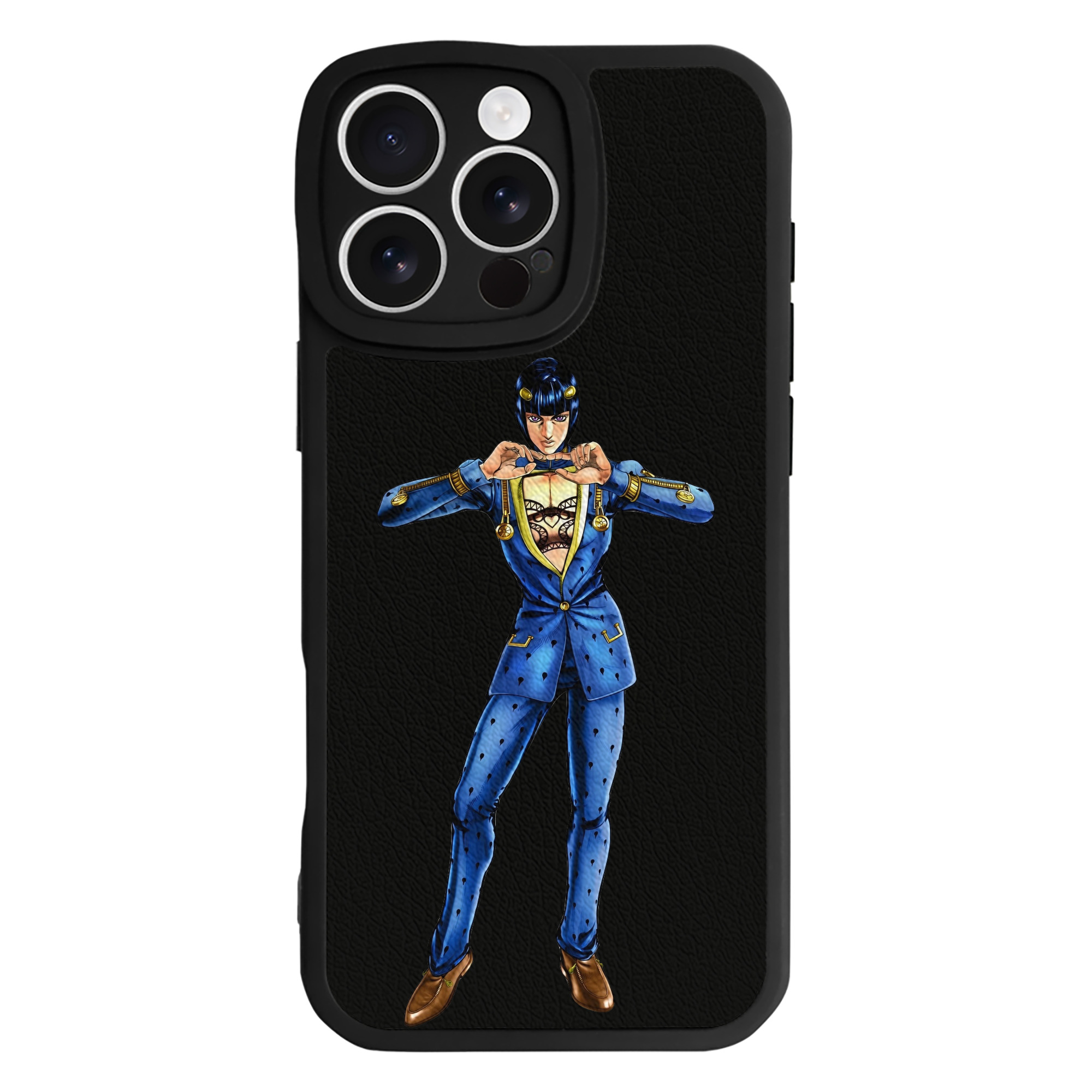 （画像用） ジョジョの奇妙な冒険 ブローノ?ブチャラティ JoJo's Bizarre Adventure Bruno Bucciarati 【iPhone 16シリーズ対応】シリコンスマホケース（レザー調） 材質：シリコン